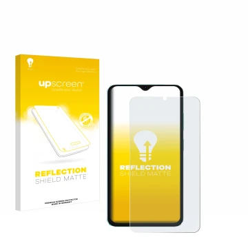 Parte frontale di una confezione del prodotto con il logo del marchio upscreen. Accanto è raffigurato il dispositivo Oscal C70