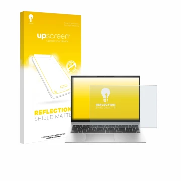 Parte frontale di una confezione del prodotto con il logo del marchio upscreen. Accanto è raffigurato il dispositivo HP EliteB