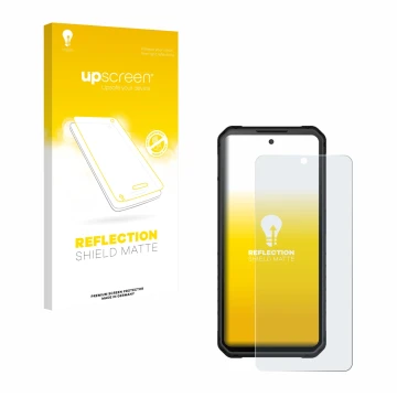 Parte frontale di una confezione del prodotto con il logo del marchio upscreen. Accanto è raffigurato il dispositivo iiiF150 R