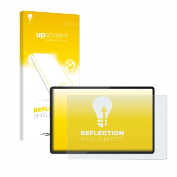 Parte frontale di una confezione del prodotto con il logo del marchio upscreen. Accanto è raffigurato il dispositivo Lenovo Ta