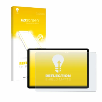 Parte frontale di una confezione del prodotto con il logo del marchio upscreen. Accanto è raffigurato il dispositivo Samsung G