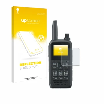 Parte frontale di una confezione del prodotto con il logo del marchio upscreen. Accanto è raffigurato il dispositivo Kenwood T