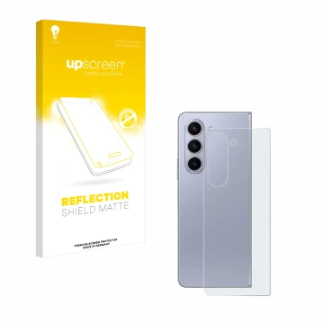 Parte frontale di una confezione del prodotto con il logo del marchio upscreen. Accanto è raffigurato il dispositivo Samsung G