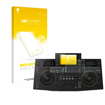 Parte frontale di una confezione del prodotto con il logo del marchio upscreen. Accanto è raffigurato il dispositivo Pioneer O