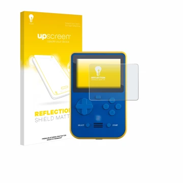 Parte frontale di una confezione del prodotto con il logo del marchio upscreen. Accanto è raffigurato il dispositivo Blaze Sup