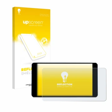 Parte frontale di una confezione del prodotto con il logo del marchio upscreen. Accanto è raffigurato il dispositivo Zontes 35