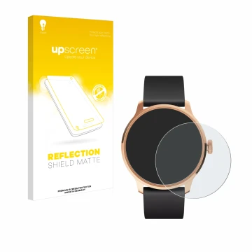 Parte frontale di una confezione del prodotto con il logo del marchio upscreen. Accanto è raffigurato il dispositivo Withings 