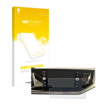 Parte frontale di una confezione del prodotto con il logo del marchio upscreen. Accanto è raffigurato il dispositivo Volkswage