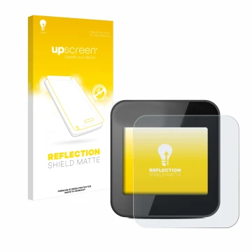 Parte frontale di una confezione del prodotto con il logo del marchio upscreen. Accanto è raffigurato il dispositivo Cycplus G