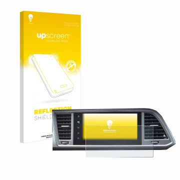 Parte frontale di una confezione del prodotto con il logo del marchio upscreen. Accanto è raffigurato il dispositivo Seat Atec