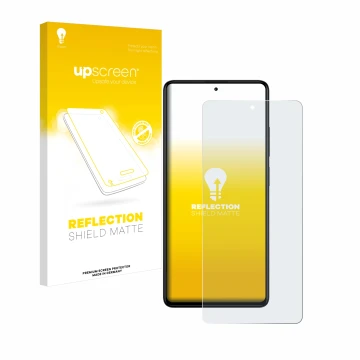 Parte frontale di una confezione del prodotto con il logo del marchio upscreen. Accanto è raffigurato il dispositivo Xiaomi Re