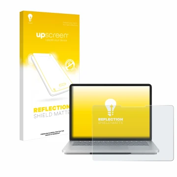 Parte frontale di una confezione del prodotto con il logo del marchio upscreen. Accanto è raffigurato il dispositivo Microsoft