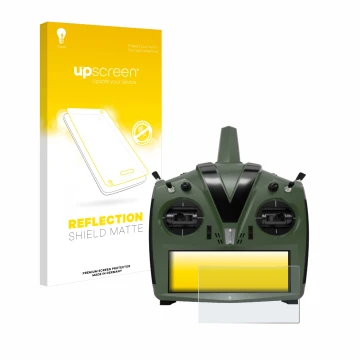 Parte frontale di una confezione del prodotto con il logo del marchio upscreen. Accanto è raffigurato il dispositivo VBar Cont