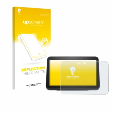 Parte frontale di una confezione del prodotto con il logo del marchio upscreen. Accanto è raffigurato il dispositivo Amazon Ec