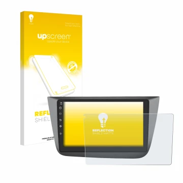 Parte frontale di una confezione del prodotto con il logo del marchio upscreen. Accanto è raffigurato il dispositivo Topway An