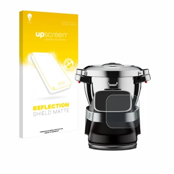 Parte frontale di una confezione del prodotto con il logo del marchio upscreen. Accanto è raffigurato il dispositivo WMF Avant