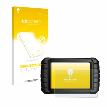 Parte frontale di una confezione del prodotto con il logo del marchio upscreen. Accanto è raffigurato il dispositivo iCarsoft 