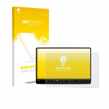 Parte frontale di una confezione del prodotto con il logo del marchio upscreen. Accanto è raffigurato il dispositivo Tesla Mod