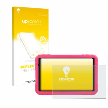 Parte frontale di una confezione del prodotto con il logo del marchio upscreen. Accanto è raffigurato il dispositivo Aocwei x5