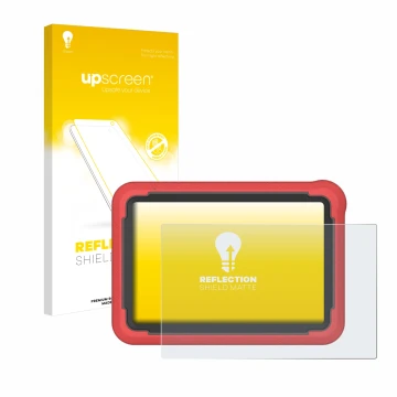 Parte frontale di una confezione del prodotto con il logo del marchio upscreen. Accanto è raffigurato il dispositivo Launch X-