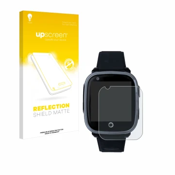 Parte frontale di una confezione del prodotto con il logo del marchio upscreen. Accanto è raffigurato il dispositivo SoyMomo S