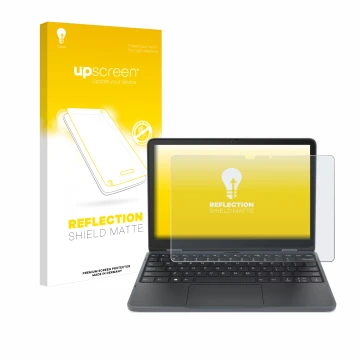 Parte frontale di una confezione del prodotto con il logo del marchio upscreen. Accanto è raffigurato il dispositivo Lenovo 30