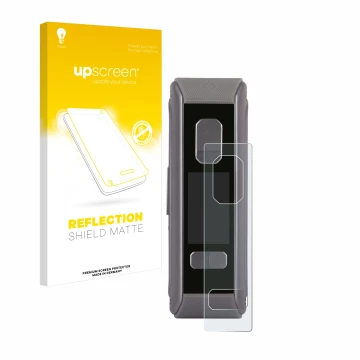 Parte frontale di una confezione del prodotto con il logo del marchio upscreen. Accanto è raffigurato il dispositivo GeekVape 