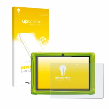 Parte frontale di una confezione del prodotto con il logo del marchio upscreen. Accanto è raffigurato il dispositivo Clementon