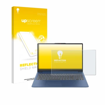 Parte frontale di una confezione del prodotto con il logo del marchio upscreen. Accanto è raffigurato il dispositivo Lenovo Id