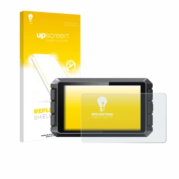 Parte frontale di una confezione del prodotto con il logo del marchio upscreen. Accanto è raffigurato il dispositivo Creality 