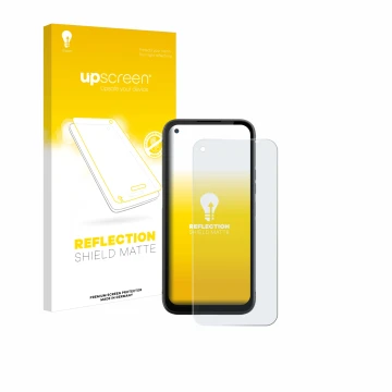 Parte frontale di una confezione del prodotto con il logo del marchio upscreen. Accanto è raffigurato il dispositivo Gigaset G