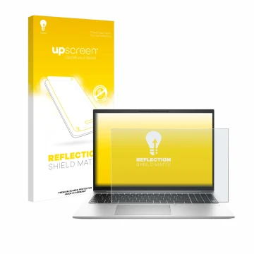 Parte frontale di una confezione del prodotto con il logo del marchio upscreen. Accanto è raffigurato il dispositivo HP EliteB