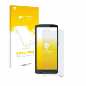 Parte frontale di una confezione del prodotto con il logo del marchio upscreen. Accanto è raffigurato il dispositivo Unitech E