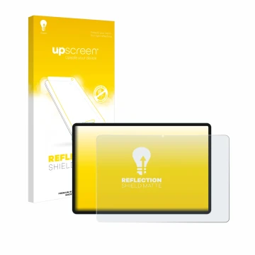 Parte frontale di una confezione del prodotto con il logo del marchio upscreen. Accanto è raffigurato il dispositivo Teclast P