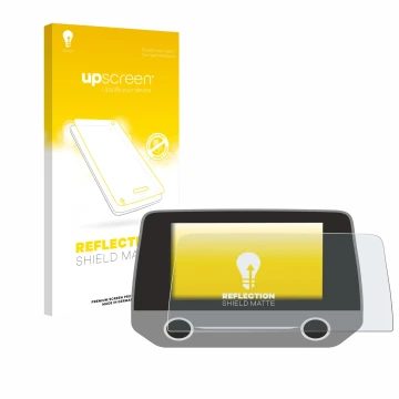 Parte frontale di una confezione del prodotto con il logo del marchio upscreen. Accanto è raffigurato il dispositivo Ford Focu