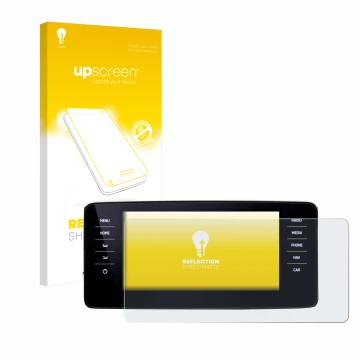 Parte frontale di una confezione del prodotto con il logo del marchio upscreen. Accanto è raffigurato il dispositivo Skoda Kam