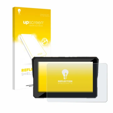 Parte frontale di una confezione del prodotto con il logo del marchio upscreen. Accanto è raffigurato il dispositivo Carpuride