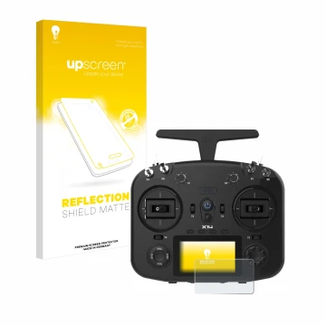 Parte frontale di una confezione del prodotto con il logo del marchio upscreen. Accanto è raffigurato il dispositivo FrSky TWI