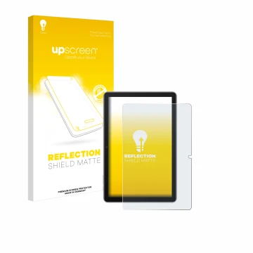 Parte frontale di una confezione del prodotto con il logo del marchio upscreen. Accanto è raffigurato il dispositivo Blackview