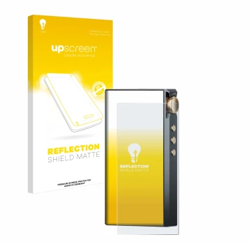Parte frontale di una confezione del prodotto con il logo del marchio upscreen. Accanto è raffigurato il dispositivo Cayin N3-