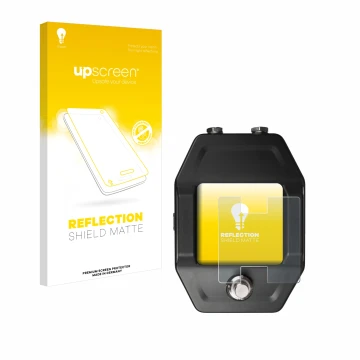 Parte frontale di una confezione del prodotto con il logo del marchio upscreen. Accanto è raffigurato il dispositivo Shure GLX