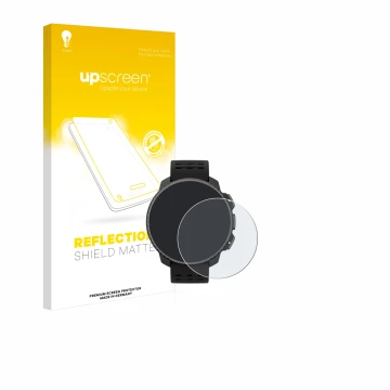 Parte frontale di una confezione del prodotto con il logo del marchio upscreen. Accanto è raffigurato il dispositivo Suunto Ve