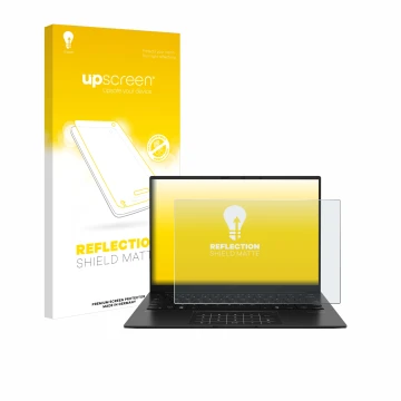 Parte frontale di una confezione del prodotto con il logo del marchio upscreen. Accanto è raffigurato il dispositivo ASUS ZenB