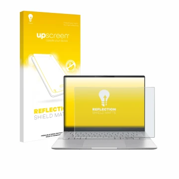 Parte frontale di una confezione del prodotto con il logo del marchio upscreen. Accanto è raffigurato il dispositivo ASUS Vivo