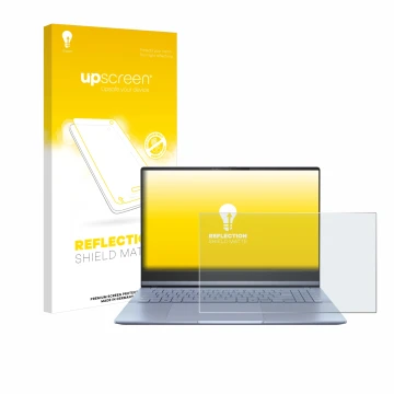 Parte frontale di una confezione del prodotto con il logo del marchio upscreen. Accanto è raffigurato il dispositivo ASUS Vivo