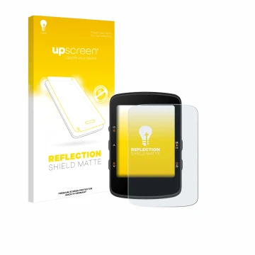 Parte frontale di una confezione del prodotto con il logo del marchio upscreen. Accanto è raffigurato il dispositivo Bryton Ri