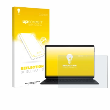 Parte frontale di una confezione del prodotto con il logo del marchio upscreen. Accanto è raffigurato il dispositivo ASUS ProA