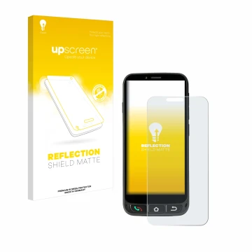 Parte frontale di una confezione del prodotto con il logo del marchio upscreen. Accanto è raffigurato il dispositivo SPC Zeus 