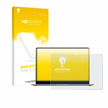 Parte frontale di una confezione del prodotto con il logo del marchio upscreen. Accanto è raffigurato il dispositivo Samsung G