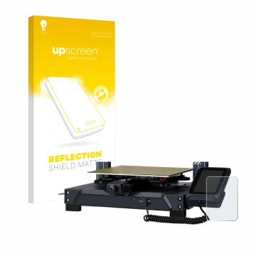 Parte frontale di una confezione del prodotto con il logo del marchio upscreen. Accanto è raffigurato il dispositivo Elegoo Ne